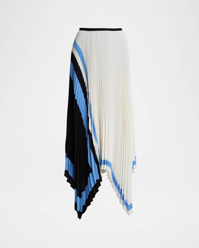 Emilia Pleated Handkerchief Midi Skirt